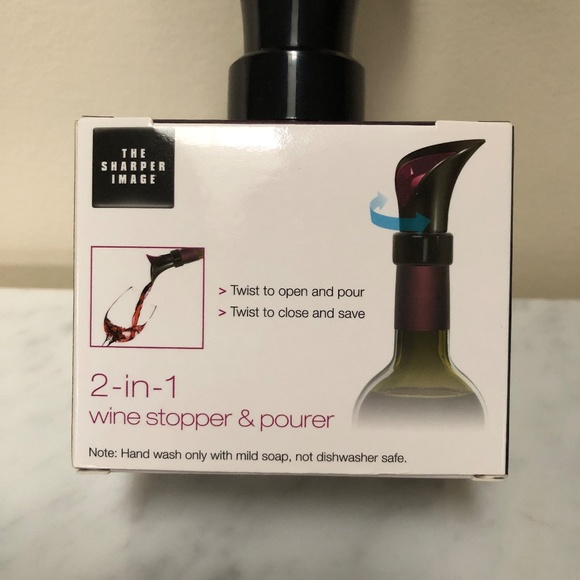 (New) The Sharper Image 2-In-1 Wine Stopper & Pourer Model WSI-ST50 - Picture 4 of 4